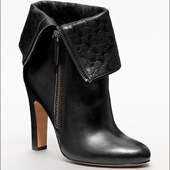 Coach Shoes - Coach Halia Signature Embossed Booties